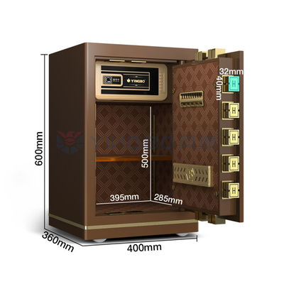 Alarma doble de oficina caja fuerte pequeña OEM H600mm Smart Bloqueo de huellas dactilares