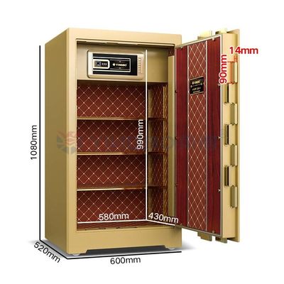 H1080mm Caja de seguridad comercial de grado bancario con bloqueo biométrico de huellas dactilares