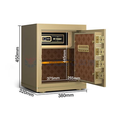 H450mm Oro Caja de cerradura de oficina Cerradura + contraseña + clave