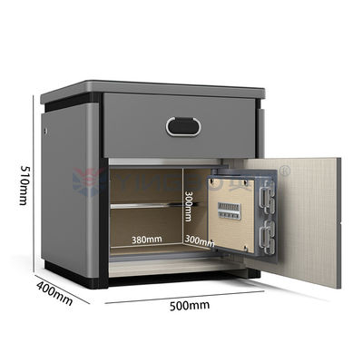 Carga inalámbrica de la mesa de noche caja fuerte inteligente para la seguridad del hogar