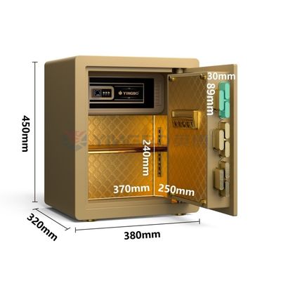 Alarma de doble alerta caja fuerte para el hogar anti robo H450mm ((oro)