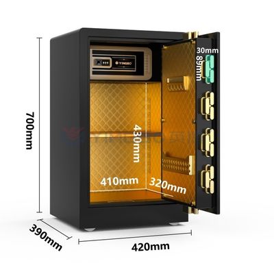Cerradura biométrica de huellas dactilares, caja de seguridad para el hogar inteligente, pantalla LCD, caja de seguridad Digital segura