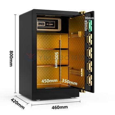 Casa inteligente de acero sólido Casas fuertes de lujo de 46 kg Bloqueo de huellas dactilares YB/RS-80