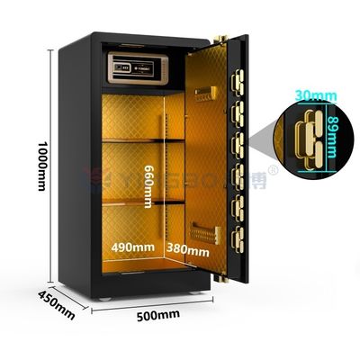 Cuadro de seguridad para el hogar inteligente de doble alarma de acero sólido 68kg YB/RS-100
