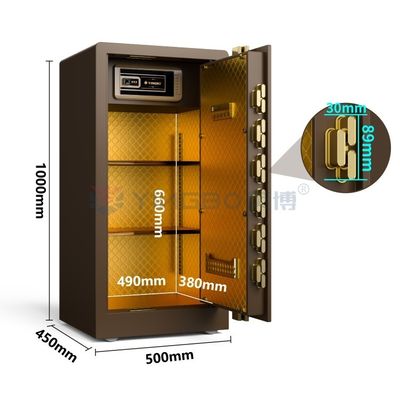 Caja de seguridad de huellas digitales biométricas Caja de seguridad inteligente para la seguridad del hogar YB/RS-100