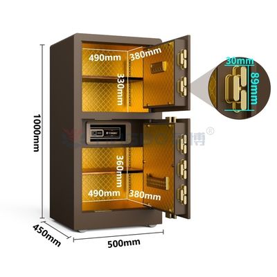 caja fuerte segura de acero de 1,5 mm con cerradura biométrica de huellas dactilares para el hogar la mejor caja fuerte para uso doméstico
