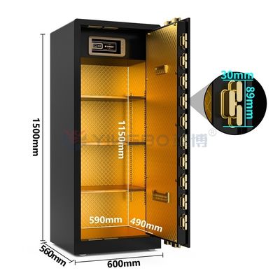 Alarma inteligente doble, bloqueo de huellas dactilares de gran tamaño, caja fuerte de 120 kg para la seguridad YB/RS-150