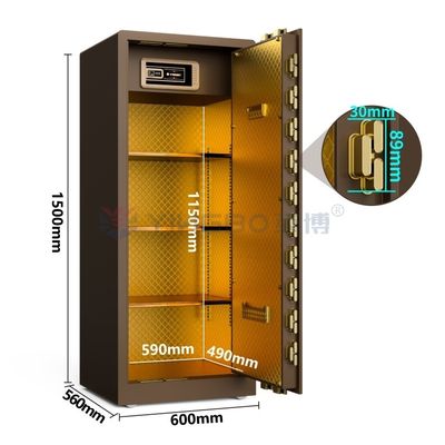 Alarma doble Gran caja fuerte de acero sólido de alta gama 120 kg para la seguridad YB / RS-150