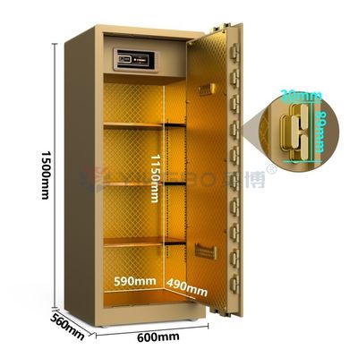 H59 en doble alarma caja de seguridad biométrica con bloqueo de huellas dactilares YB/RS-150