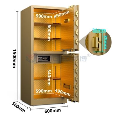 Alarma doble de acero sólido caja fuerte de lujo para hogares inteligentes YB/RS-150D