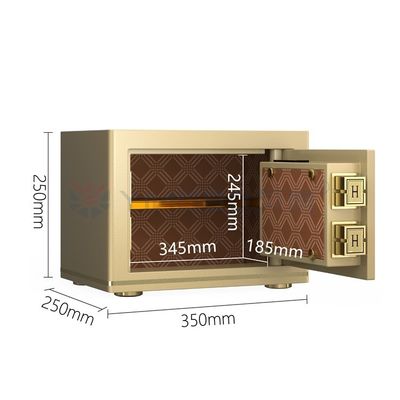 Caja de seguridad de oficina de doble alarma H250mm Cerradura biométrica de huellas dactilares de acero sólido