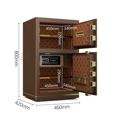 Caja de seguridad de oficina inteligente de doble alarma para seguridad H800mm 46±2KG YB/N7-80D