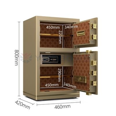 Puerta doble 46kg caja fuerte de lujo de oficina alarma doble YB/N7-80D