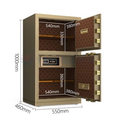 H1000mm Cerradura biométrica de huellas dactilares Caja de seguridad para seguridad de oficina YB/N7-100D