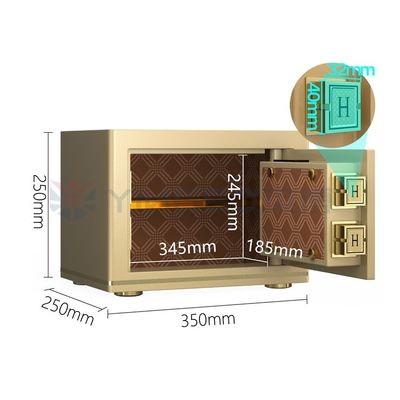 Alarma doble Cerradura electrónica de oficina caja fuerte anti robo H250mm