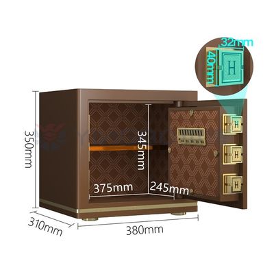H13.78 Pulgadas caja fuerte de oficina inteligente alarma electrónica doble YB/N7-35