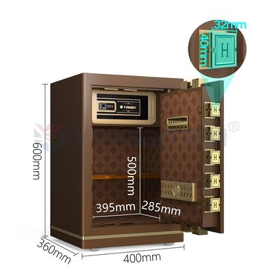 Alarma doble de acero sólido caja fuerte de oficina cerradura electrónica para la seguridad H600mm
