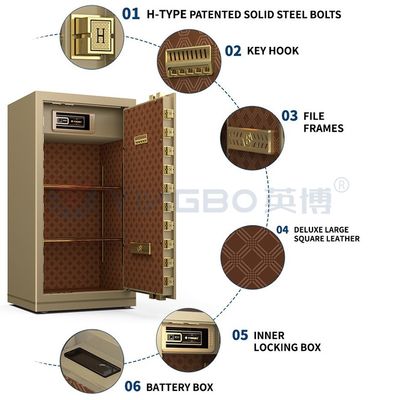 H1200mm Caja de seguridad electrónica de doble alarma para seguridad de oficina