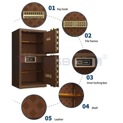 Puerta doble cerradura electrónica caja fuerte de oficina alarma doble YB/N7-120D