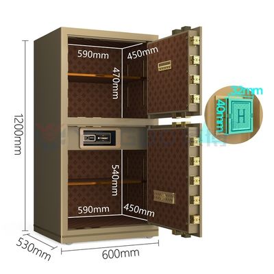 Bloqueo electrónico de caja fuerte de oficina inteligente Alarma doble YB/N7-120D