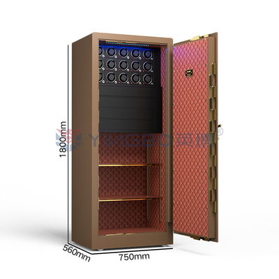 Joyería de acero sólido Reloj Winder Caja de seguridad Biométrica Cerradura de huellas dactilares