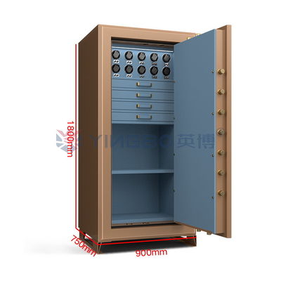 Reloj de lujo Jewely Winder seguro de huellas dactilares con cerradura a prueba de fuego