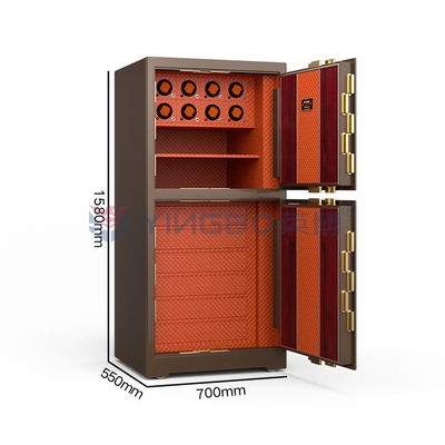 Bloqueo biométrico de huellas dactilares caja fuerte de joyas grandes 7 vías abiertas relojes de lujo Winder caja fuerte