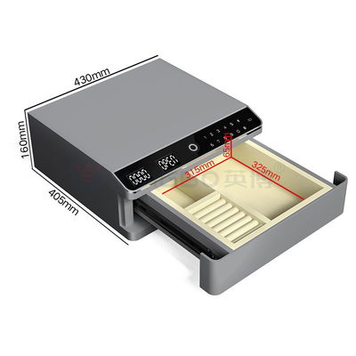 Caja de seguridad de joyería de una sola capa con huella digital biométrica anti robo