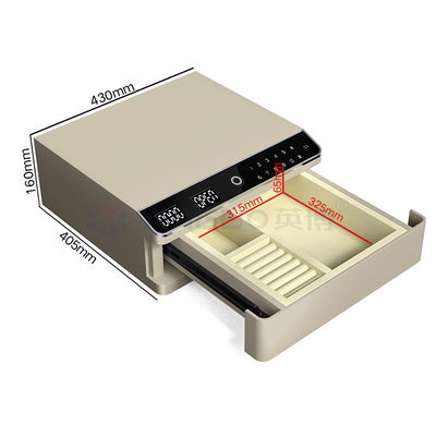 22kg Bloqueo de huellas digitales biométricas de una sola capa caja de seguridad de joyas con apertura automática