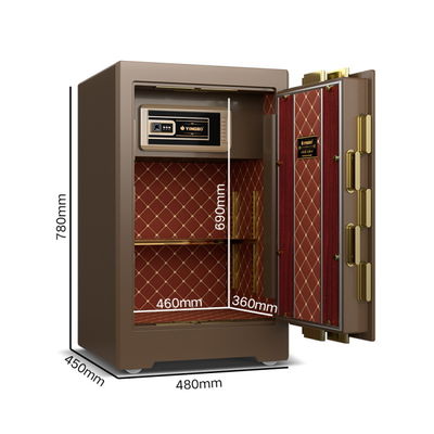 Alarma doble caja fuerte de lujo Cerradura de huellas dactilares Acero sólido para la seguridad YB / ZY-70