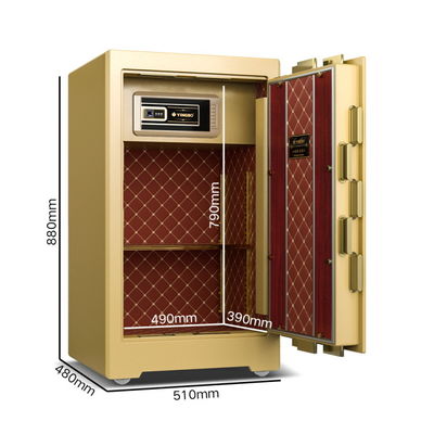 5.5 Cu ft Alarma doble caja de seguridad bancaria 126±2kg 4 vías abiertas caja fuerte inteligente YB/ZY-80
