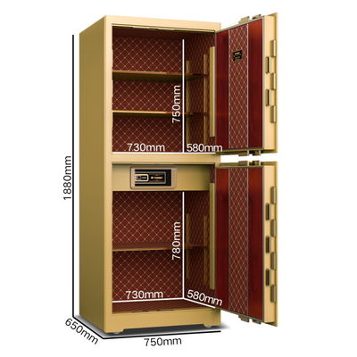 Banco inteligente Biométrico caja fuerte comercial Cerradura de huellas dactilares H1880mm con 7 vías abiertas