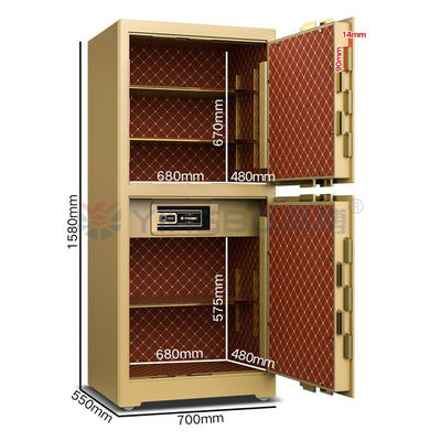 Alemania Tecnología de corte láser 3D caja fuerte comercial con estantes extraíbles H1580mm