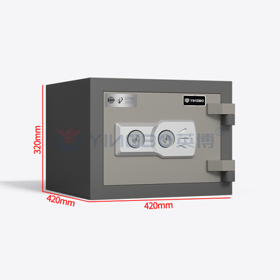 Caja de archivo caja fuerte a prueba de fuego caja fuerte de acero sólido llaves dobles cerradura
