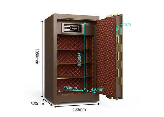 H1080mm Commercial Safe Box with 4 Open Ways for Money Jewelry Cash Document Valuables