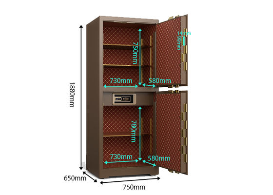 H1880mm Sistema de bloqueo y alarma de huellas dactilares de caja fuerte comercial para almacenamiento seguro