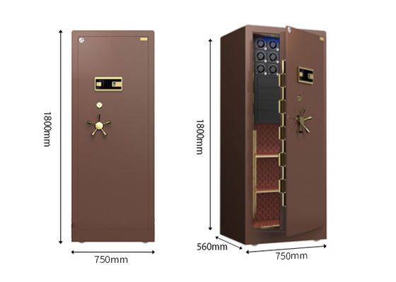 Joyería de acero sólido Reloj Winder Joyería caja fuerte grande para el hogar