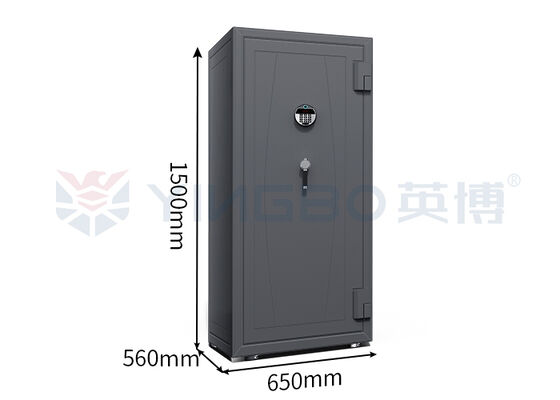 Caja fuerte ignífuga de alta resistencia para joyas y relojes con enrollador de relojes, cubierta de cuero