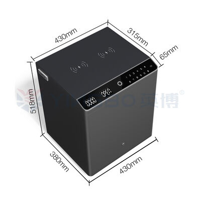 Detachable Shelf Smart Safe Box with USB & Type-C Charging, Suitable for Bedroom Storage Cabinet