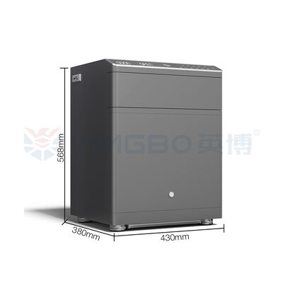 Caja Fuerte de Mesita de Noche con Huella Dactilar Biométrica, Construcción de Acero Sólido para Seguridad en el Hogar