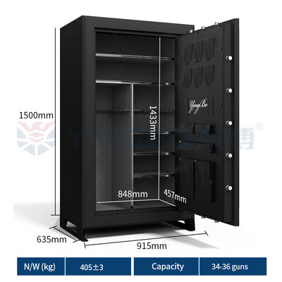 Cajas fuertes de acero de calibre pesado con cerradura electrónica con contraseña, caja de gran seguridad, clasificación incombustible, 75 minutos