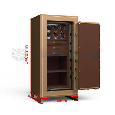 Caja fuerte de lujo de gran tamaño con acabado de piano para joyería, enrollador de reloj, el mejor almacenamiento seguro para joyería para el hogar