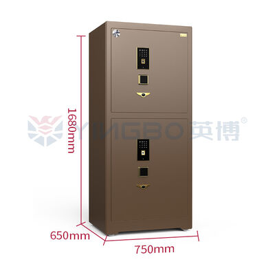 Casilla de joyería de doble compartimiento con cerradura de huellas digitales biométricas CSP Certificado de seguridad anti-pry para el hogar, hotel y dormitorio