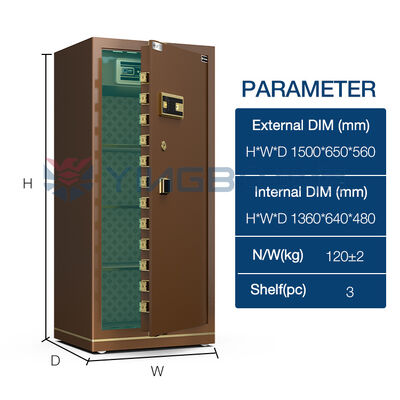 Caja fuerte duradera para el hogar con poder dual, personalización de marca OEM y ODM, caja fuerte de oficina de seguridad con acabado duradero