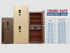 caja de seguridad bancaria con bloqueo de huellas dactilares de acero macizo YB/ZY