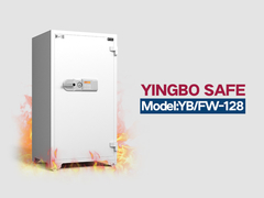 Caja de seguridad a prueba de fuego YB/FW-128 blanca