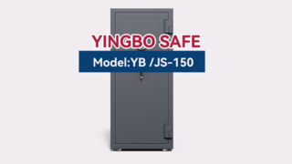 Gabinete de joyería gris de cobertura total con perno sólido