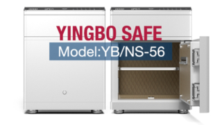 Mesitas de noche inteligentes blancas con cajón, caja de seguridad YB/NS-56